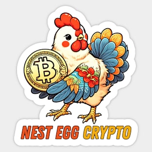 Bitcoin chicken for trading entrepreneur Sticker